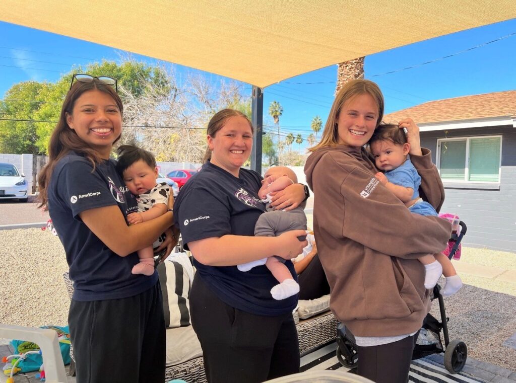 AmeriCorps Health & Home members supporting Rooted in Grace Foundation babies in metro Phoenix
